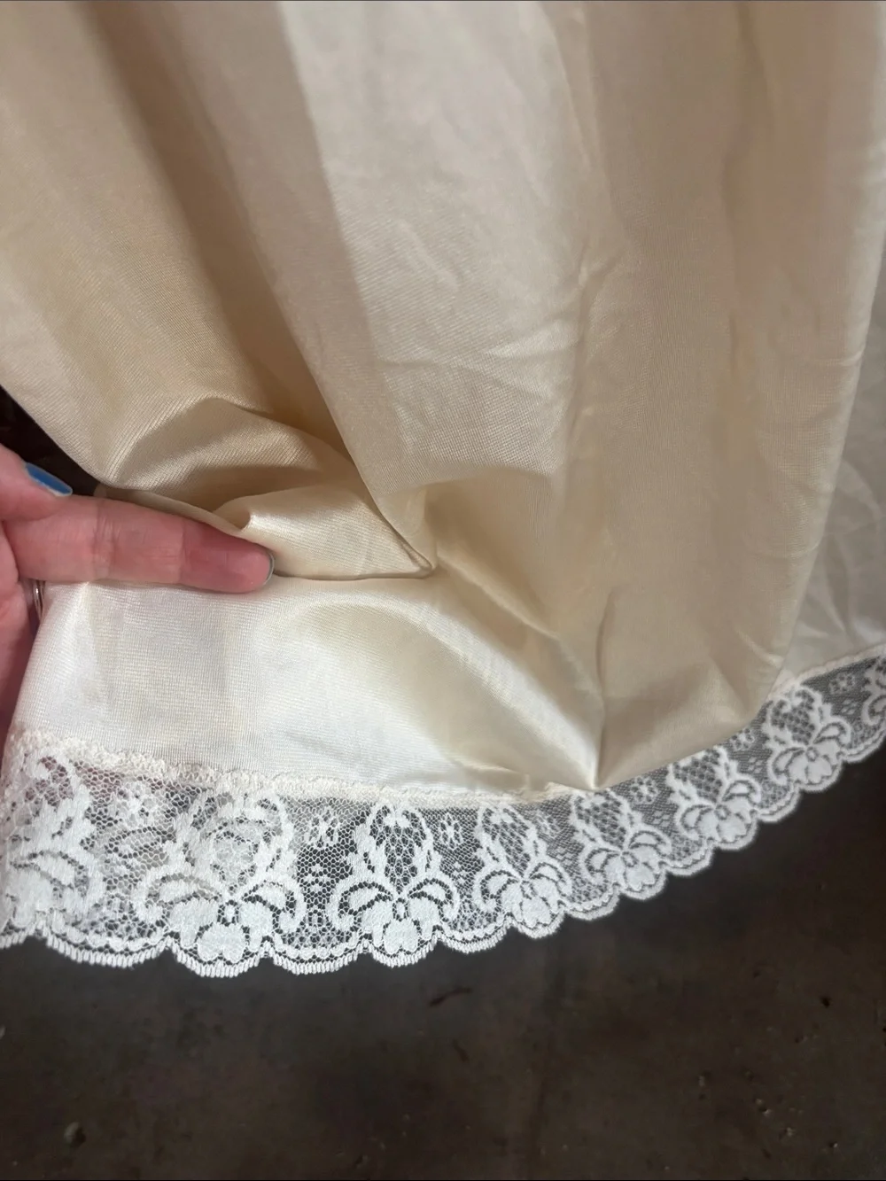 🎀Vintage 🎀 Nightie Slip Dress Lace Trim Size 40 - Picture 4 of 7